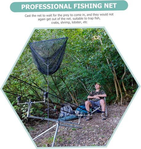 BIUDECO مجموعة واحدة من شبكة صيد السمك، شبكة صيد السمك، سلة صيد السمك للحفاظ على الأسماك الطازجة، سلة صيد الأسماك ذات سعة كبيرة، ملحقات صيد الأسماك، صيد الجمبري، جراد البحر in Kuwait