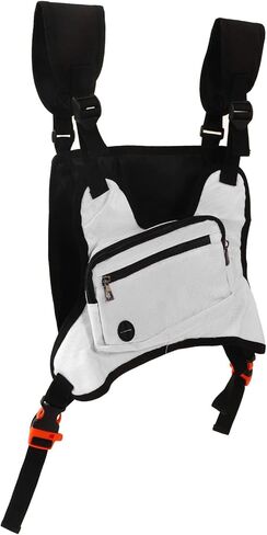 حقيبة الصدر جانزوم، حقيبة صدرية بسحاب، لوحة حماية خلفية من النايلون بشريط عاكس للرياضة in Kuwait