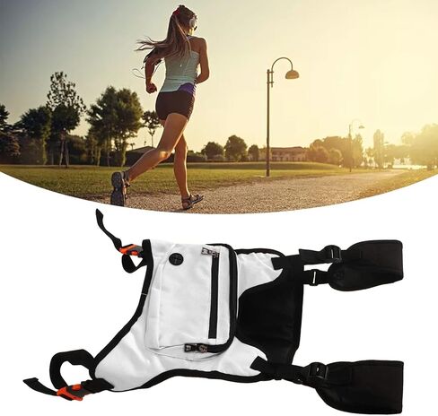 حقيبة الصدر جانزوم، حقيبة صدرية بسحاب، لوحة حماية خلفية من النايلون بشريط عاكس للرياضة in Kuwait
