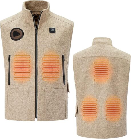WE R WILD Heated hunting vest made of loden (100% new wool), model Cocoon Tech-Vest in Kuwait
