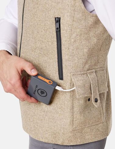 WE R WILD Heated hunting vest made of loden (100% new wool), model Cocoon Tech-Vest in Kuwait
