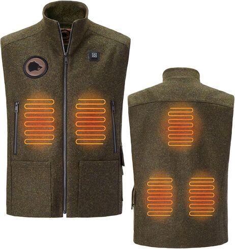 WE R WILD Heated hunting vest made of loden (100% new wool), model Cocoon Tech-Vest in Kuwait