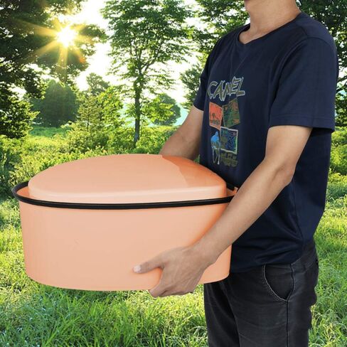 VINGLI Portable Toilet | Indoor Outdoor Commode w/Detachable Inner Bucket & Removable Paper Holder, Lightweight & Compact for Camping, Boat, Van, Emergency Use (Grey) in Kuwait