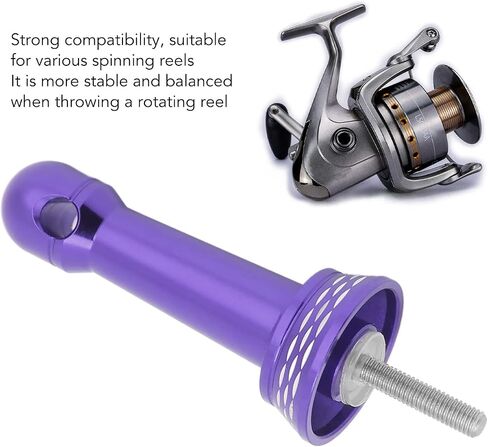 VGEBY Fishing Reel Stand, Balance All Metal Fishing Reel Balance Stand Fishing Wheel Accessories (Purple) in Kuwait