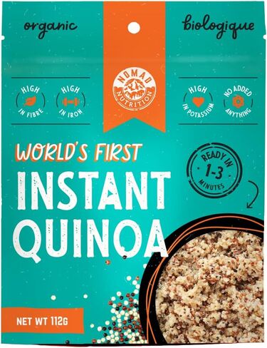 نوماد نيوتريشن - كينوا فورية - كينوا عضوية جاهزة في دقائق، خالية من الغلوتين، جاهزة للأكل في دقائق مع الماء الساخن in Kuwait