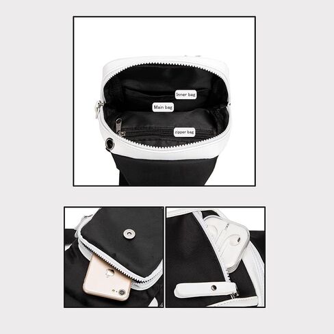Smile Luminous Sling Backpack with USB Charger Port, DJ Music Crossbody Shoulder Bag Hiking One Strap Daypack for Men Women in Saudi Arabia