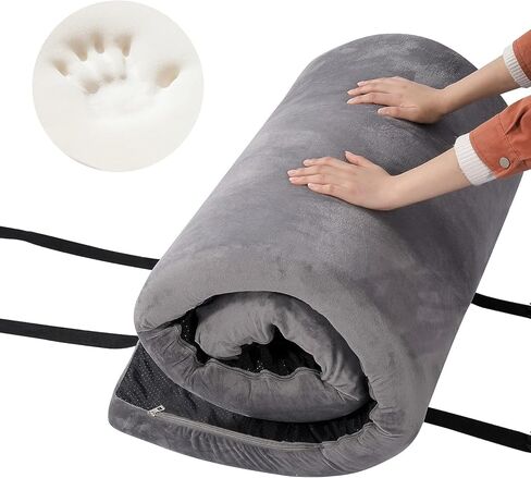 RedSwing Memory Foam Camping Mattress, Portable Floor Cot Mattress Pads with Carry Bag, Machine Washable Cover,Gray in Kuwait