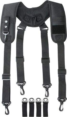 KUNN Tactical Suspenders Police Duty Belt Harness with Keychain and Belt Snap Hook in Kuwait