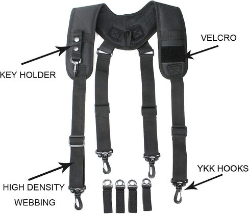 KUNN Tactical Suspenders Police Duty Belt Harness with Keychain and Belt Snap Hook in Kuwait