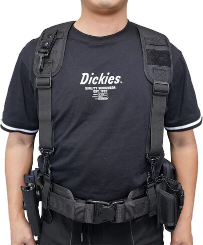 KUNN Tactical Suspenders Police Duty Belt Harness with Keychain and Belt Snap Hook in Kuwait