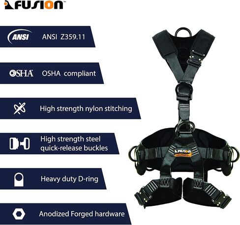 Fusion Climb Tac-Scape Heavy Duty Tactical Full Body Padded Y Style Rescue Harness in Saudi Arabia