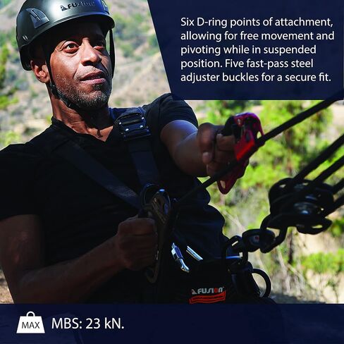 Fusion Climb Tac-Scape Heavy Duty Tactical Full Body Padded Y Style Rescue Harness in Saudi Arabia
