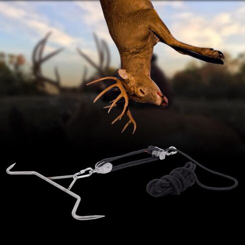 يوركيياس نظام رفع بكرة الصيد لجلود الغزلان وتعليقها والتضميد الميداني، مجموعة العاب برية - 4 الى 1 لتقليل وزن البكرة in Kuwait