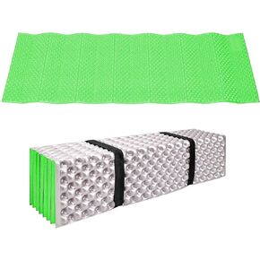 حصيرة تخييم من الفوم الأخضر، وسادة نوم مقاومة للرطوبة، وسادة قابلة للطي في خيمة، مرتبة مقاومة للرطوبة، مقاس 72 بوصة × 22 بوصة × 0.75 بوصة، حصيرة نوم خفيفة الوزن للتخييم والنزهات والمشي لمسافات طويلة وحقائب الظهر في الهواء الطلق in Kuwait