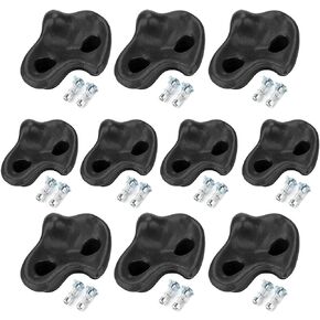 VGEBY 10Pcs Rock Climbing Holds, Plastic Kids Wall Rock Climbing Stone Hardware with Mounting Hardware Screws(Black) Children's Sports Equipment Rock Climbing Holds Rock Climbing Holds in Saudi Arabia