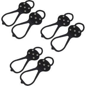 Non Slip Gripper Spike, Ice Grippers Traction Cleats Snow Shoe Spikes Grips Crampons with 10 Steel Studs Cleats 1/2/3 Pairs in Saudi Arabia