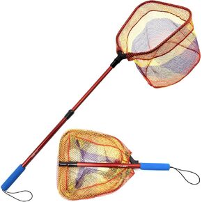 YVLEEN Kids Fishing Net for Lakes - Minnow Nets for Kids - Aluminum Collapsible Telescopic Fishing Pole Handle and Nylon Mesh Small Fishing net - Butterfly Nets for Kids Outdoor Playing in Saudi Arabia