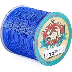 Braided Fishing Line High Performance Incredible Superline 10LB-80LB 300m(328yards) 4 and 8 Strands PE Fishing Lines (Blue, 40lb(18.1kg)-0.3mm-4 Strands) in Saudi Arabia