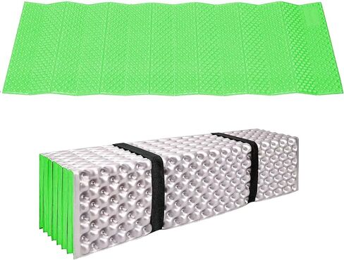 حصيرة تخييم من الفوم الأخضر، وسادة نوم مقاومة للرطوبة، وسادة قابلة للطي في خيمة، مرتبة مقاومة للرطوبة، مقاس 72 بوصة × 22 بوصة × 0.75 بوصة، حصيرة نوم خفيفة الوزن للتخييم والنزهات والمشي لمسافات طويلة وحقائب الظهر في الهواء الطلق in Kuwait