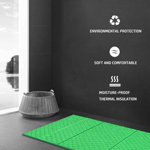 حصيرة تخييم من الفوم الأخضر، وسادة نوم مقاومة للرطوبة، وسادة قابلة للطي في خيمة، مرتبة مقاومة للرطوبة، مقاس 72 بوصة × 22 بوصة × 0.75 بوصة، حصيرة نوم خفيفة الوزن للتخييم والنزهات والمشي لمسافات طويلة وحقائب الظهر في الهواء الطلق in Kuwait