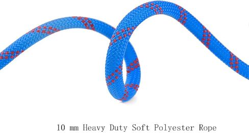 Aoneky Outdoor 10mm Static Utility Rope, Heavy Duty Polyester Rope for Pulling, Rigging, Tree Work & Hunting, Gym Fitness, 2000LB Tensile Strength in Kuwait