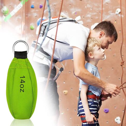 Oudain 4 Pieces Throw Weight Bags Bulk Arborist Climbing Rope Bags 14 oz / 400g Durable Multi-layer Outdoor Throw Bag Professional Multi Bag for Tree Rock Spelunking(Green) in Kuwait
