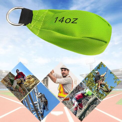 Oudain 4 Pieces Throw Weight Bags Bulk Arborist Climbing Rope Bags 14 oz / 400g Durable Multi-layer Outdoor Throw Bag Professional Multi Bag for Tree Rock Spelunking(Green) in Kuwait