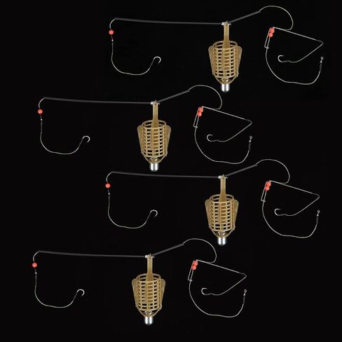 Dilwe 4PCS Fishing Lure Trap Basket,Portable Fishing Bait Cage Fish Tackle Accessories in Saudi Arabia