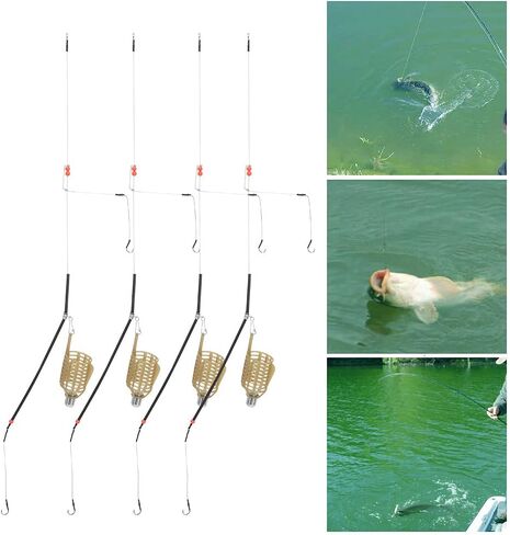 Dilwe 4PCS Fishing Lure Trap Basket,Portable Fishing Bait Cage Fish Tackle Accessories in Saudi Arabia