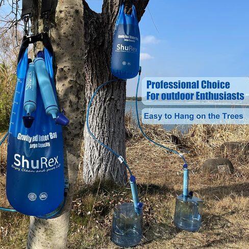 3L Gravity Fed Water Filtration System with Adjustable Tree Strap in Saudi Arabia
