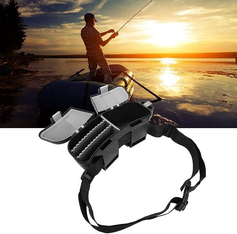 Dilwe Fishing Box, Portable Fishing Lures Box Waist Pack Adjustable Belt Fishing Tackle Storage Kit in Saudi Arabia