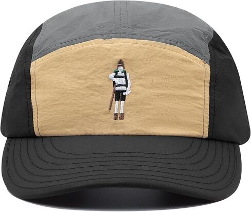 CLAPE 5 Panel Cap Curved Bill Dad Golf Cap Waterproof Nylon Hat Stylish Embroidered Baseball Cap Hip Pop Dancing Snapback Cap in Kuwait