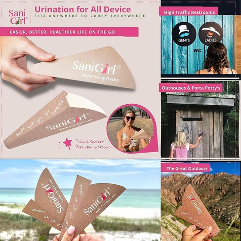 Pee Funnel for Women, Disposable Female Urinal Stand to Pee, 20 CT | Patented leak-proof disposable recyclable design for travel & camping essentials airplane road trips cruise glamping outdoors in Kuwait
