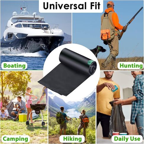 سايكو زوبي اكياس مرحاض محمولة قابلة للتحلل البيولوجي بسعة 8 جالون، اكياس تخييم قابلة للتحلل البيولوجي للاستعمال مرة واحدة لدلو 4 جالون في الهواء الطلق والتخييم والسيارة والمشي لمسافات طويلة والسفر in Kuwait