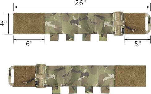PETAC GEAR تحمل Cummerbund المرنة، 8 أكياس AR Mag للسترة حزام تثبيت سريع التحرير لـ FCPC LBT LBX (مجموعة) in Kuwait