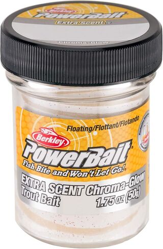 Berkley PowerBait Glitter Chroma-Glow Fishing Dough Bait, Mallow Glow Red Fleck in Saudi Arabia