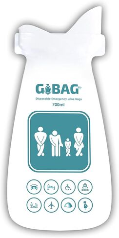 Gogobag Disposable Urine Bags 20-Pack Unisex Portable Urinal Pee Bags with 2X Absorption Pads for Emergency, Travel, Camping, Driving Traffic Jam, Hiking - for Men Women [Pregnant]& Children in Saudi Arabia