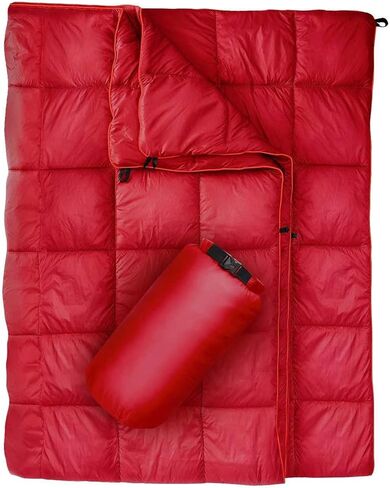 Outdoor Puffy Camping Blanket, Lightweight Down Alternative Puffy Printed Camping Large Ultra Warm Hammock Top Quilt Waterproof Blanket for Traveling Picnic Beach Party Cold Weather (green mountain) in Saudi Arabia