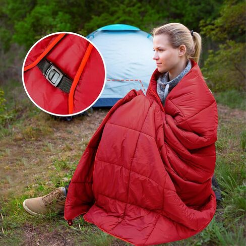 Outdoor Puffy Camping Blanket, Lightweight Down Alternative Puffy Printed Camping Large Ultra Warm Hammock Top Quilt Waterproof Blanket for Traveling Picnic Beach Party Cold Weather (green mountain) in Saudi Arabia