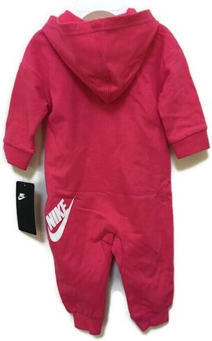 Nike Baby Boys French Terry Hooded Coverall (6 Months, Rush Pink) in Saudi Arabia