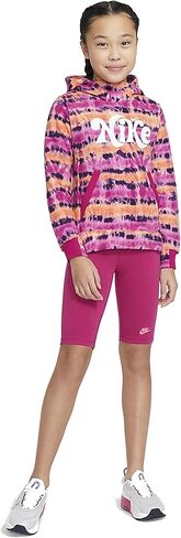 Nike Sportswear Youth Big Girls Tie-Dye Hoodie Pullover (Large, Fireberry) in Saudi Arabia