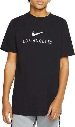 تي شيرت Nike للأولاد بأكمام قصيرة LA Swoosh CW2347-010 مقاس S أسود in Saudi Arabia