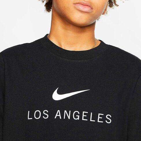 تي شيرت Nike للأولاد بأكمام قصيرة LA Swoosh CW2347-010 مقاس S أسود in Saudi Arabia