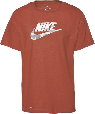 Nike Mens Sportswear Graphic Short Sleeve Shirts (Small, Desert Orange/Camo Logo) in Saudi Arabia