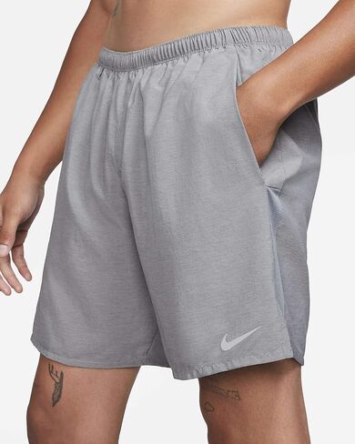 Nike Challenger Men's Brief-Lined Running Shorts CZ9066-084 (Smoke Grey/Silver), XX-Large in Saudi Arabia