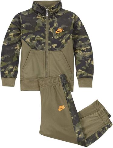 Nike Kids Boy's Textured Camo Full Zip Jacket and Pants Two-Piece Track Set (Little Kids) in Saudi Arabia