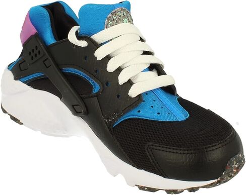 حذاء Huarache Run من نايك للأطفال الصغار باللون الأسود/الفوم النعناعي - LT باللون الأزرق (DR0166 001) in Saudi Arabia