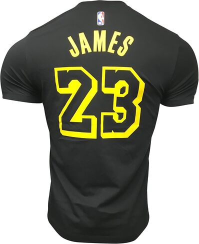 Nike Men's #23 Lebron James Los Angeles Lakers T-Shirt Cotton/Polyester Blend AA2590-022 Black (X-Large) in Saudi Arabia