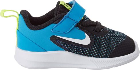 Nike Unisex-Baby Kids Downshifter 9 Velcro Running Shoe, Black/White-Laser Blue-Lemon Venom, 10C Child US Toddler in Saudi Arabia