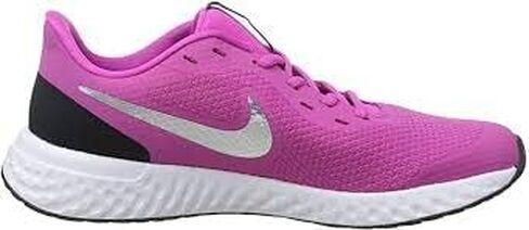 حذاء الجري المدرسي Star Runner 2 Grade للجنسين من Nike للأطفال، فوشيا نشط/فضي معدني أسود-أبيض، 5 سنوات عادي للأطفال الكبار في الولايات المتحدة in Kuwait